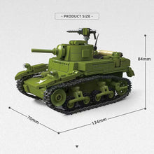Load image into Gallery viewer, 579PCS MOC Military M3A1 Stuart Stirling Light Tank Model Toy Building Block Brick Gift Kids DIY Set New 1:35