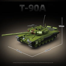 Load image into Gallery viewer, 1200PCS MOC Military T-90A Main Battle Tank Figure Model Toy Building Block Brick Gift Kids DIY Set New