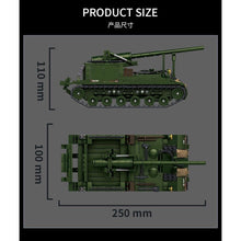 Load image into Gallery viewer, 703PCS MOC Military M40 Long Tom Motor Carriage Tank Figure Model Toy Building Block Brick Gift Kids DIY Set