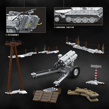 Load image into Gallery viewer, 1123PCS MOC Military SD.KFZ.251/22 PAKWAGEN Half Track Armored Vehicle Figure Model Toy Building Block Brick Gift Kids DIY Set New 1:28