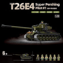 Load image into Gallery viewer, 1322PCS MOC Military T26E4 Super Pershing Pilot #1 Tank Figure Model Toy Building Block Brick Gift Kids DIY Set New 1:28