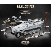 Load image into Gallery viewer, 1123PCS MOC Military SD.KFZ.251/22 PAKWAGEN Half Track Armored Vehicle Figure Model Toy Building Block Brick Gift Kids DIY Set New 1:28