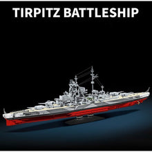 Load image into Gallery viewer, 2738PCS MOC Military Large Schlachtschiff Tirpitz Battleship Model Toy Building Block Brick Gift Kids DIY Set New 1:300