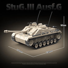 Load image into Gallery viewer, 940PCS MOC Military StuG.III Ausf.G Sturmgeschütz III Tank Figure Model Toy Building Block Brick Gift Kids DIY Set New