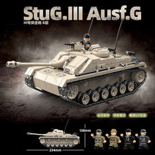 Load image into Gallery viewer, 940PCS MOC Military StuG.III Ausf.G Sturmgeschütz III Tank Figure Model Toy Building Block Brick Gift Kids DIY Set New
