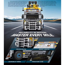 Load image into Gallery viewer, 1404PCS MOC Technic Speed Trailer Flatbed Truck Crane Model Toy Building Block Brick Gift Kids DIY Set New