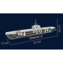 Load image into Gallery viewer, 1469PCS MOC Military Large Type U XXI Submarine Model Toy Building Block Brick Gift Kids DIY Set New