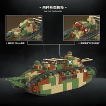Load image into Gallery viewer, 1766PCS MOC Military CHAR 2C Tank Model Toy Building Block Brick Gift Kids DIY Set New 1:35