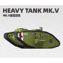 Load image into Gallery viewer, 900PCS MOC Military Heavy Tank MK.V Model Toy Building Block Brick Gift Kids DIY Set New 1:35