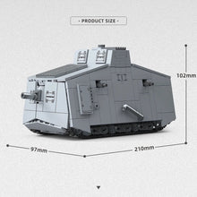 Load image into Gallery viewer, 920PCS MOC Military A7V Heavy Tank Model Toy Building Block Brick Gift Kids DIY Set New 1:35