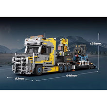 Load image into Gallery viewer, 1404PCS MOC Technic Speed Trailer Flatbed Truck Crane Model Toy Building Block Brick Gift Kids DIY Set New