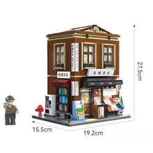Load image into Gallery viewer, 1292PCS MOC City Street Bookstore Shop Figure Light Model Toy Building Block Brick Gift Kids DIY Set New