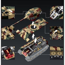 Load image into Gallery viewer, 1780PCS MOC Military Tiger II Tank Figure Model Toy Building Block Brick Gift Kids DIY Set New 1:28