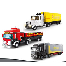 Load image into Gallery viewer, MOC City Container Heavy Goods Transportation Truck Car Vehicle Model Toy Building Block Brick Gift Kids