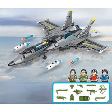 Load image into Gallery viewer, 955PCS Military WW2 Hornet F/A-18 Strike Air Fighter Aircraft Figure Model Toy Building Block Brick Gift Kids Compatible Lego