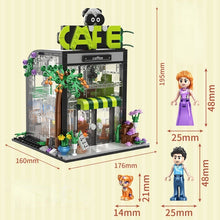 Load image into Gallery viewer, 589PCS MOC City Street Coffee Cafe Shop House Figure Model Toy Building Block Brick Gift Kids Compatible Lego