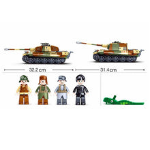 Load image into Gallery viewer, 930PCS MOC Military WW2 2in1 King Tiger Heavy Tank Panzerkampfwagen VI Ausf.B Figure Model Toy Building Block Brick Gift Kids