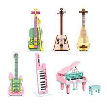 Load image into Gallery viewer, MOC Mini Musical Instrument Guitar Piano Violins Keyboard Lute Model Toy Building Block Brick Gift Kids