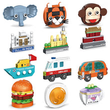 Load image into Gallery viewer, MOC Refrigerator Fridge Magnets Cute Animal Food Architecture Scenic Spots Transportation Model Toy Building Block Brick Gift Kids Compatible Lego