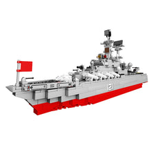Load image into Gallery viewer, 831PCS Military WW2 Moskva Guided Missile Cruiser Slava Battle Ship Figure Model Toy Building Block Brick Gift Kids Compatible Lego