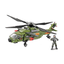 Load image into Gallery viewer, 389PCS Military WW2 Tactical Utility Helicopter Figure Model Toy Building Block Brick Gift Kids