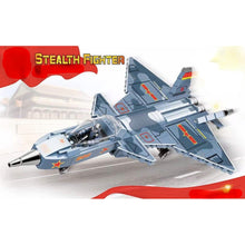 Load image into Gallery viewer, 399PCS Military WW2 Chengdu J-20 Fire Fang Stealth Air Fighter Figure Model Construction Toy Building Block Brick Gift Kids