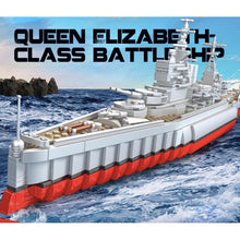 Load image into Gallery viewer, 1564PCS Military WW2 Queen Elizabeth Class Battleship Ship UK Model Toy Building Block Brick Gift Kids Compatible Lego