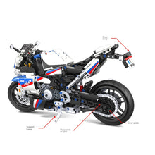 Load image into Gallery viewer, 819PCS MOC Technic Speed S1000RR Racing Sports Motorcycle Motor Bike Model Toy Building Block Brick Gift Kids Compatible Lego 1:6