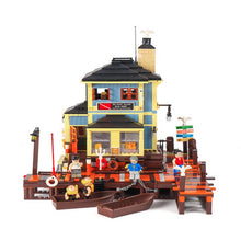 Load image into Gallery viewer, 1460PCS MOC Cottage Sea Front Village Dive Shop Model Figure Toy Building Block Brick Gift Kids Compatible Lego