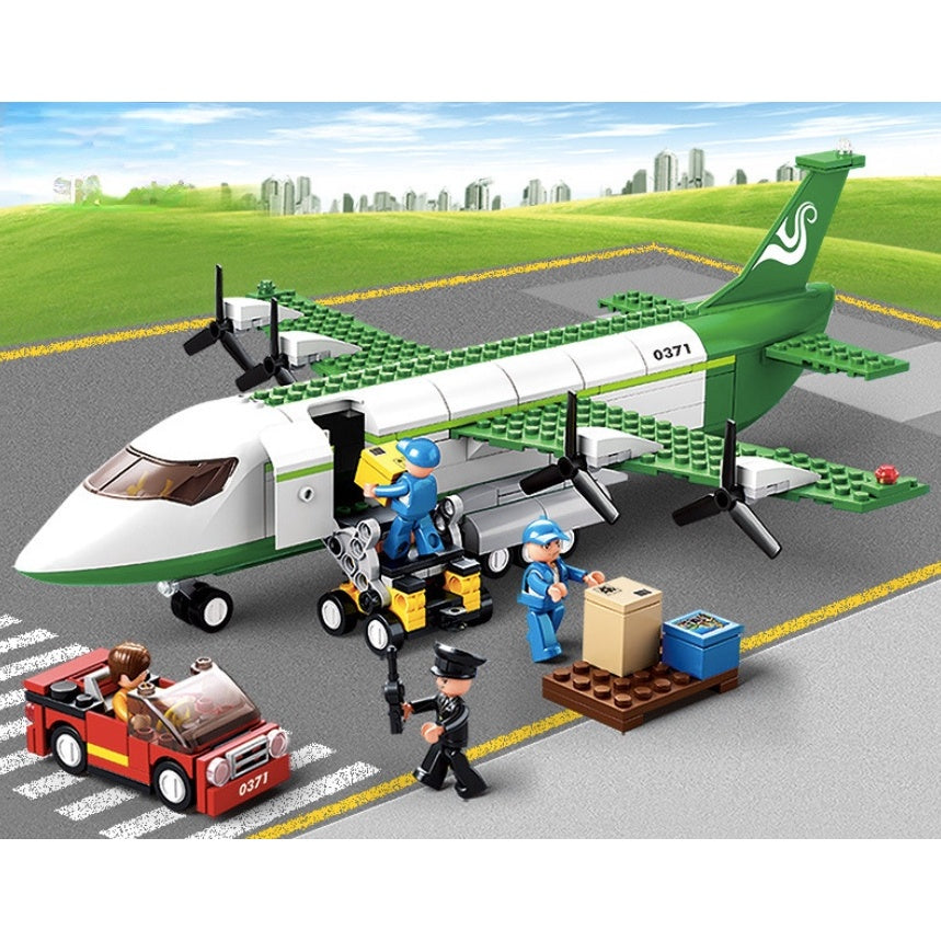 383PCS MOC City Air Plane Model Building Block Brick – mycrazybuy store