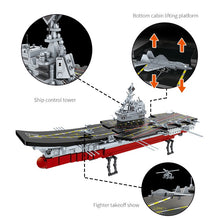 Load image into Gallery viewer, 2002PCS Military WW2 2in1 Shandong Aircraft Carrier 001A Arleigh Burke Class Destroyer Figure Model Toy Building Block Brick Gift Kids