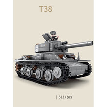 Load image into Gallery viewer, 511PCS Military WW2 T-38 Tank Model Figures Building Block Brick Toy Gift Set Kids New