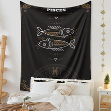 Load image into Gallery viewer, Tapestry Home Decor Wall Hanging Living Bed room Tablecloth Zodiac Pisces Hippie