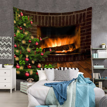 Load image into Gallery viewer, Tapestry Home Decor Wall Hanging Living Room Bedroom Christmas Santa Fireplace