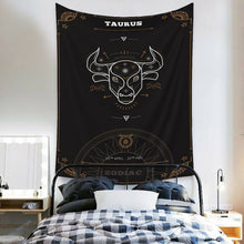 Load image into Gallery viewer, Tapestry Home Decor Wall Hanging Living Bed room Tablecloth Zodiac Taurus