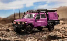 Load image into Gallery viewer, Autobots 1:64 Purple Land Cruiser J70 LC79 Pickup Crew Cab Model Diecast Car