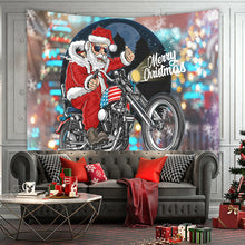 Load image into Gallery viewer, Tapestry Home Decor Wall Hanging Living Room Bedroom Christmas Santa Motorbike