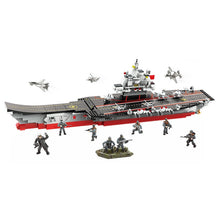 Load image into Gallery viewer, 1624PCS Military WW2 Shandong Aircraft Carrier Ship Figure Model Toy Building Block Brick Gift Kids Compatible Lego