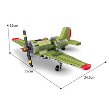 Load image into Gallery viewer, 402PCS Military WW2 I-16 Air Fighter Plane Model Figures Building Block Brick Toy Gift Set Kids New
