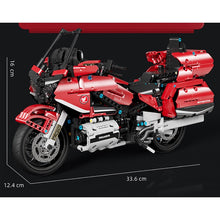 Load image into Gallery viewer, 1359PCS MOC Technic Speed Gold Wing Motorcycle Motor Bike Model Toy Building Block Brick Gift Kids Compatible Lego