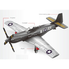Load image into Gallery viewer, 258PCS Military WW2 P-51 North American Mustang Air Fighter Model Toy Building Block Brick Gift Kids