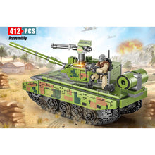 Load image into Gallery viewer, 412PCS Military WW2 ZTQ-15 Light Tank Figure Model Toy Building Block Brick Gift Kids