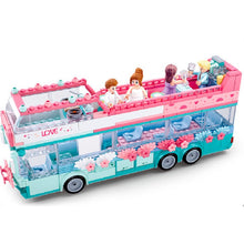 Load image into Gallery viewer, 379PCS MOC Girls Romantic Love Wedding Double Decker Bus Bride Bridegroom Figure Model Toy Building Block Brick Gift Kids