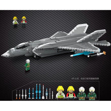 Load image into Gallery viewer, 1586PCS Military WW2 Shenyang J-31 Gyrfalcon Air Plane Fighter Figure Stand Model Toy Building Block Brick Gift Kids Compatible Lego