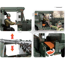 Load image into Gallery viewer, 499PCS Military Semi Tracked Armored Vehicle Truck Figures Model Building Block Brick Toy Gift Set Kids New