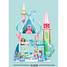 Load image into Gallery viewer, 447PCS MOC Girls Dream Ice Snow Fairy Tale Castle Princess Prince Figure Model Toy Building Block Brick Gift Kids