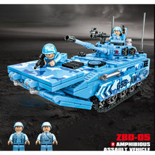 Load image into Gallery viewer, 465PCS Military WW2 ZBD-05 Amphibious Assault Vehicle Tank Figure Model Toy Building Block Brick Gift Kids Compatible Lego