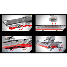 Load image into Gallery viewer, 313PCS Military WW2 CVN Nuclear Aircraft Carrier Figure Model Toy Building Block Brick Gift Kids