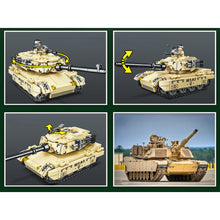 Load image into Gallery viewer, 462PCS Military WW2 2in1 M1A1 Abrams Main Battle Tank Helicopter Figure Model Toy Building Block Brick Gift Kids Compatible Lego