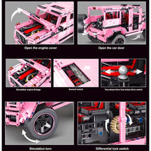 Load image into Gallery viewer, 2829PCS MOC Large Static Technic Pink G Class 6x6 G63 SUV Off Road Car Model Toy Building Block Brick Gift Kids Compatible Lego 1:8